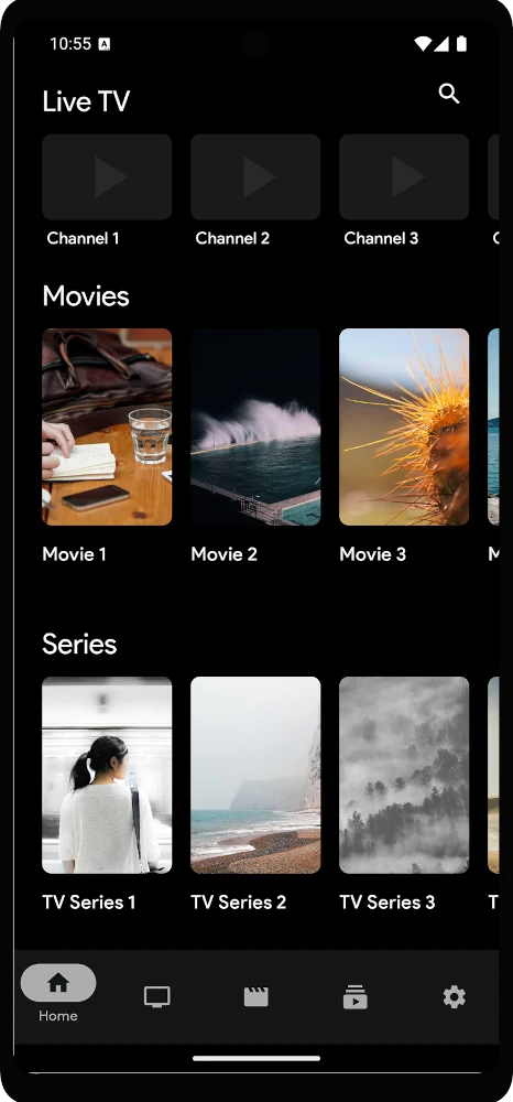 Screenshot of live streaming interface