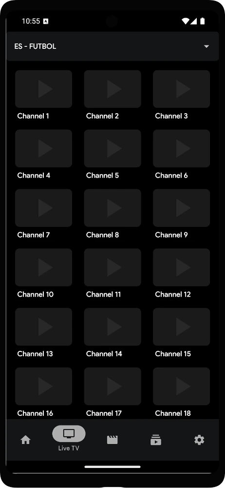 Screenshot of on-demand library