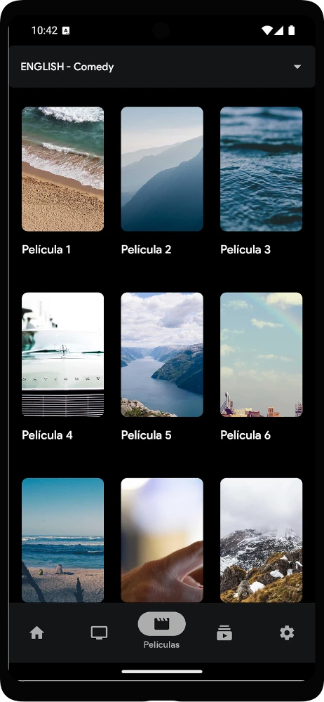 Screenshot of saved playlists