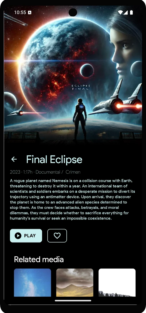 Screenshot of subtitle and audio options